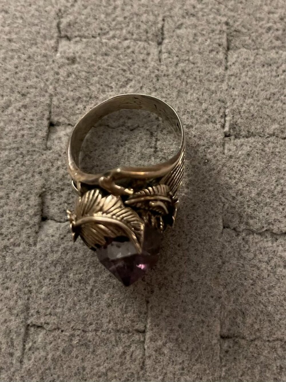Vintage Sterling Silver Ring 6.25 6.5 Handmade Amethyst Bob Stringer Y2K $295 - Picture 6 of 15